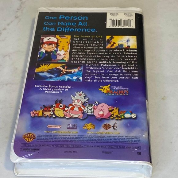 Pokemon The Movie 2000 VHS Tape - Picture 2 of 4